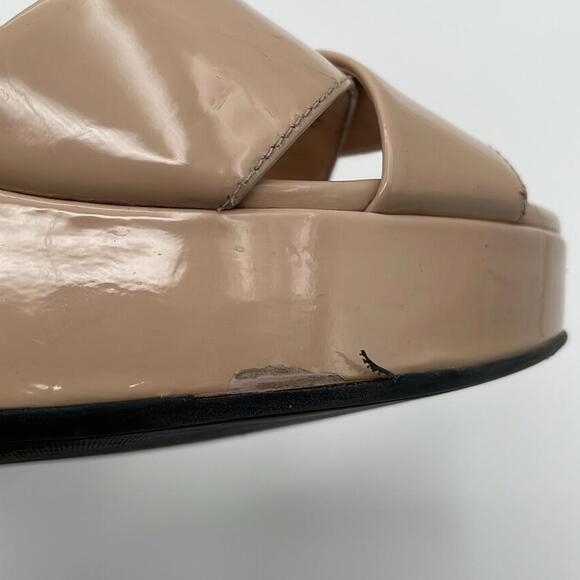 Prada - Platform WEdge Sandal - Cream Neutral - Size 41 or 8 - Picture 9 of 15